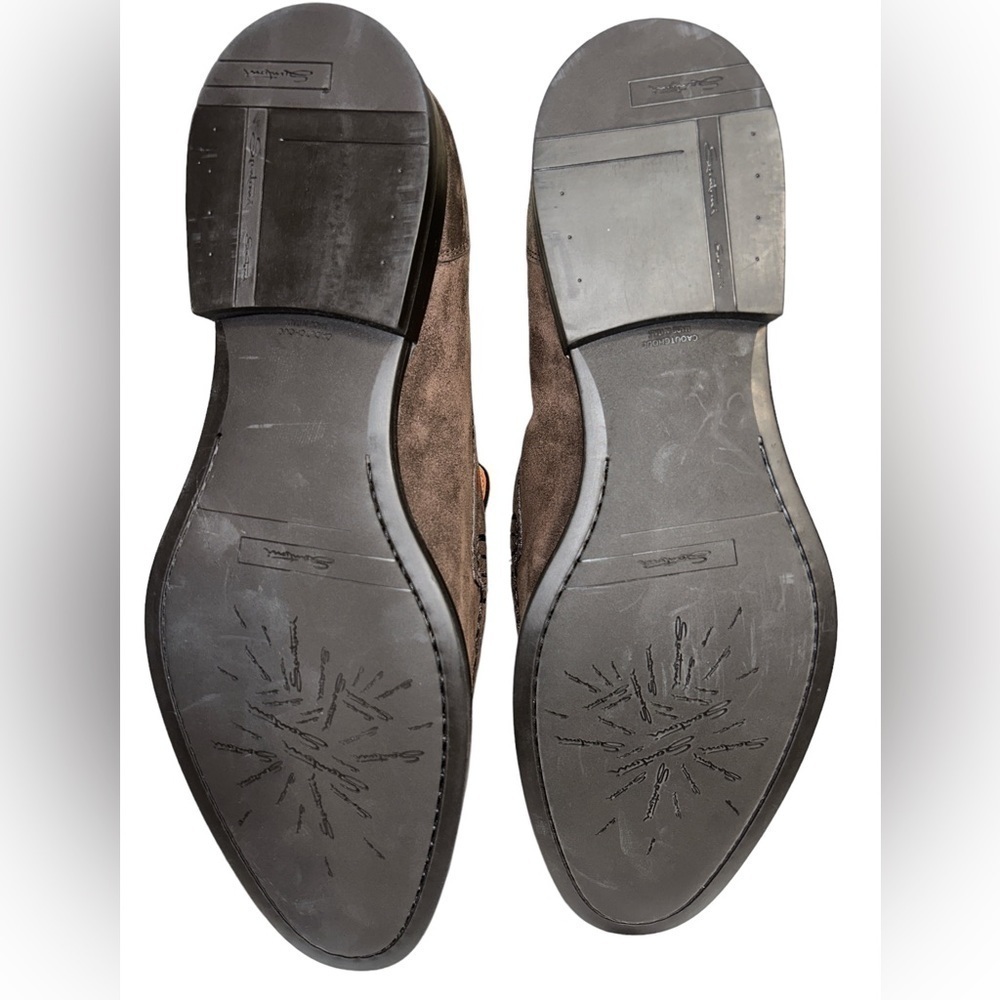 Santoni Faith Suede Loafer in Dark Brown-12 - Picture 10 of 15